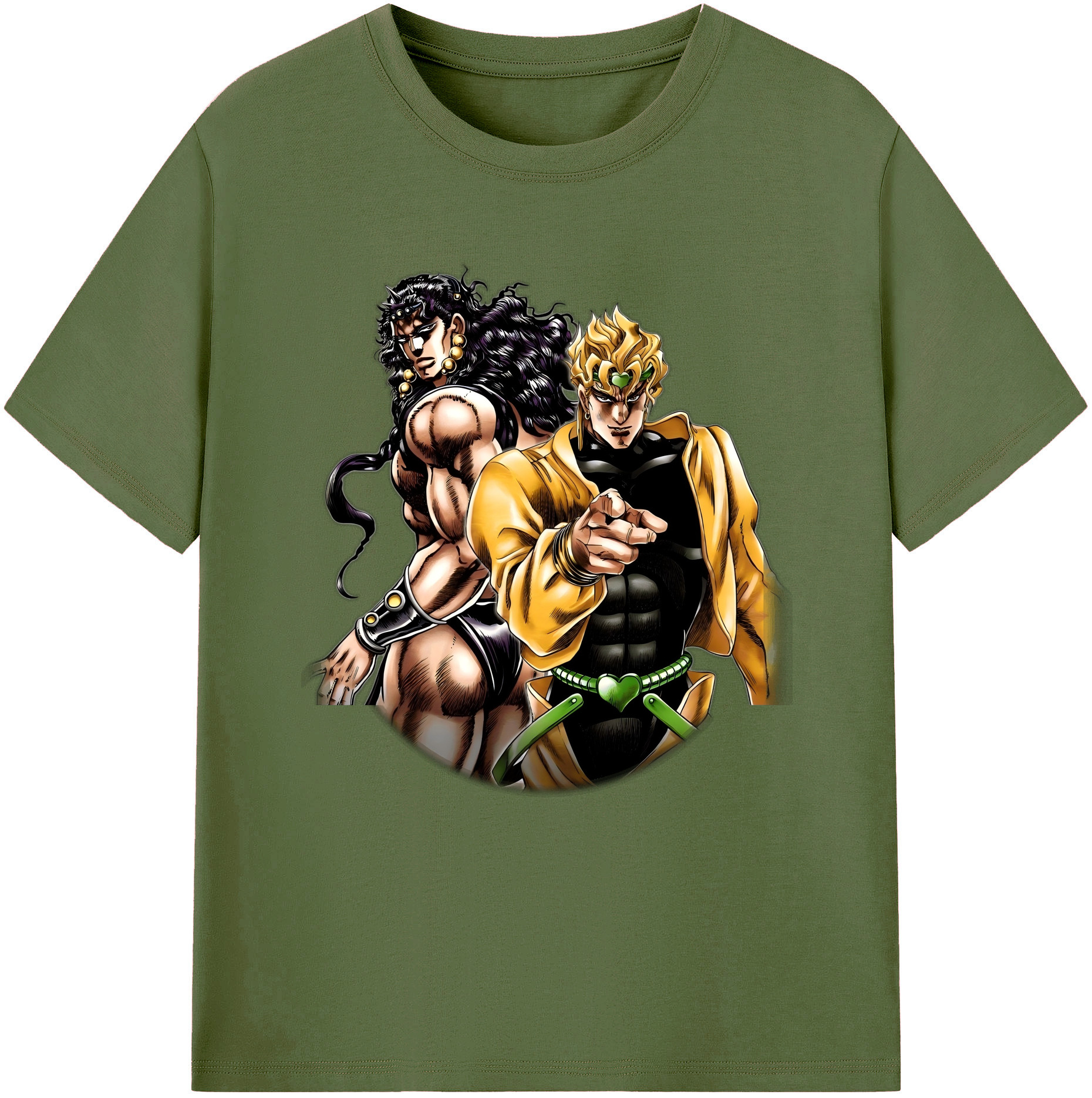 （画像用） ジョジョの奇妙な冒険 ディオ?ブランドー JoJo's Bizarre Adventure Dio Brando 綿100％半袖Tシャツ（フロントプリント）